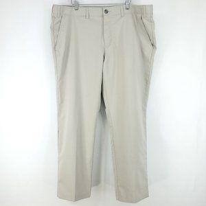Roundtree & Yorke Performance Flex Pants Men's Size 42/30 Tan